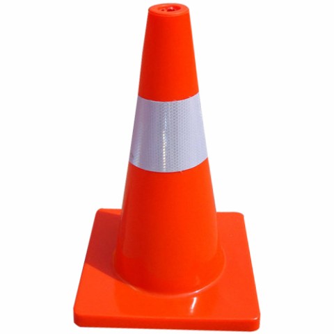 Cọc tiêu Nhựa phản quang giao thông hình chóp PVC 45cm Nhật Quang